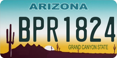 AZ license plate BPR1824