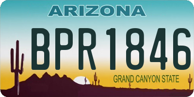 AZ license plate BPR1846
