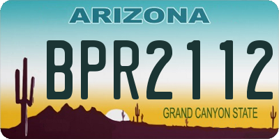 AZ license plate BPR2112