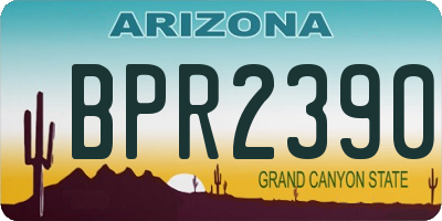 AZ license plate BPR2390