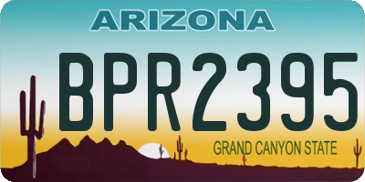 AZ license plate BPR2395