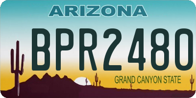 AZ license plate BPR2480