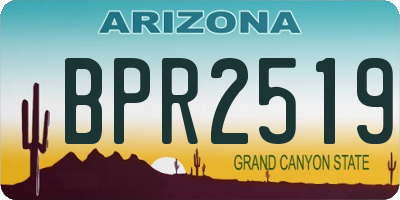 AZ license plate BPR2519