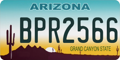 AZ license plate BPR2566