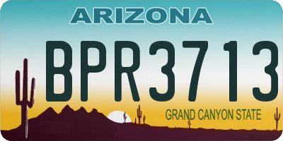 AZ license plate BPR3713