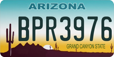 AZ license plate BPR3976