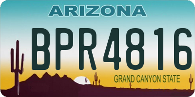 AZ license plate BPR4816