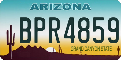 AZ license plate BPR4859