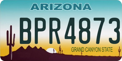 AZ license plate BPR4873