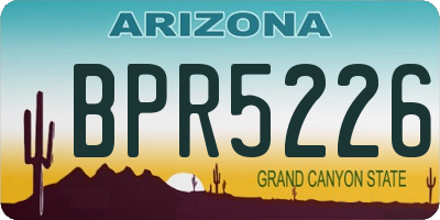 AZ license plate BPR5226