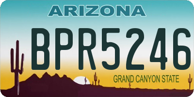 AZ license plate BPR5246