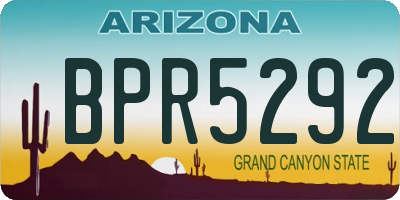 AZ license plate BPR5292