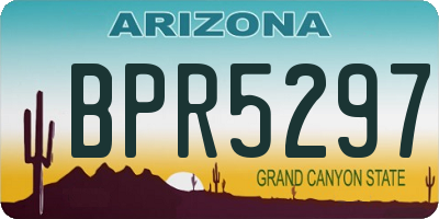 AZ license plate BPR5297