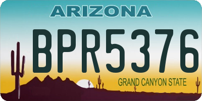 AZ license plate BPR5376