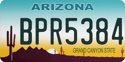 AZ license plate BPR5384