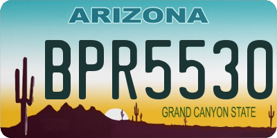 AZ license plate BPR5530