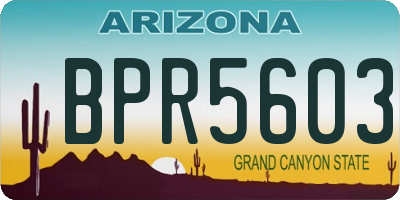AZ license plate BPR5603