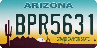 AZ license plate BPR5631