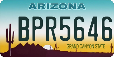 AZ license plate BPR5646