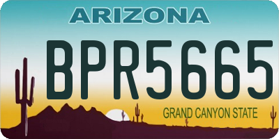 AZ license plate BPR5665