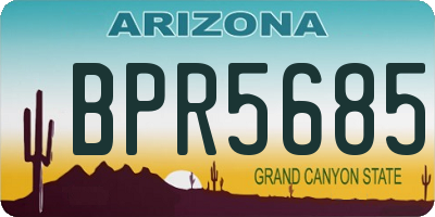AZ license plate BPR5685
