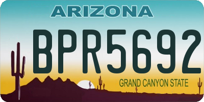 AZ license plate BPR5692