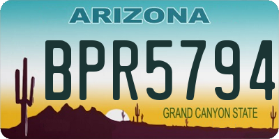 AZ license plate BPR5794