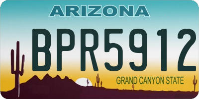 AZ license plate BPR5912