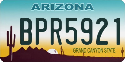 AZ license plate BPR5921