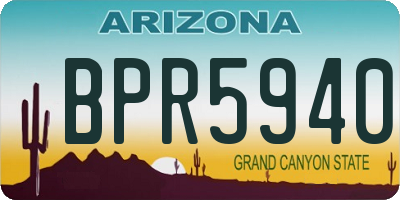 AZ license plate BPR5940