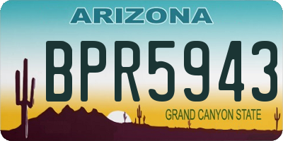 AZ license plate BPR5943