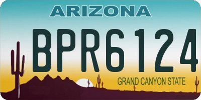 AZ license plate BPR6124