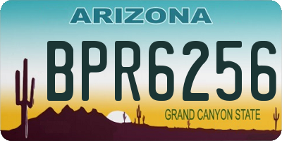 AZ license plate BPR6256