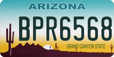 AZ license plate BPR6568