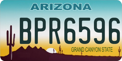 AZ license plate BPR6596