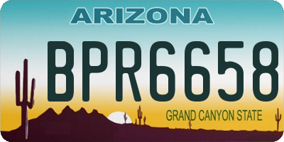 AZ license plate BPR6658