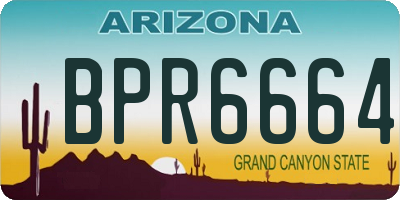 AZ license plate BPR6664