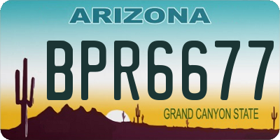 AZ license plate BPR6677