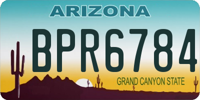 AZ license plate BPR6784