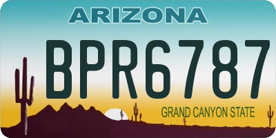 AZ license plate BPR6787