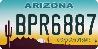 AZ license plate BPR6887