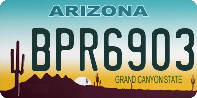 AZ license plate BPR6903