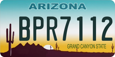 AZ license plate BPR7112