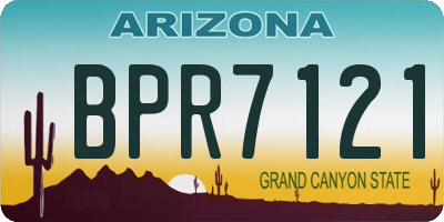 AZ license plate BPR7121