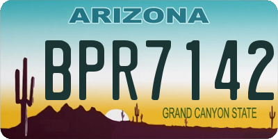 AZ license plate BPR7142