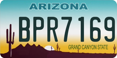 AZ license plate BPR7169