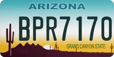 AZ license plate BPR7170