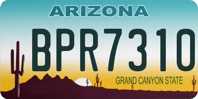 AZ license plate BPR7310