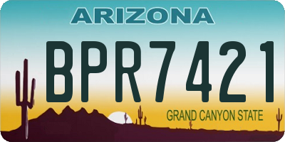 AZ license plate BPR7421