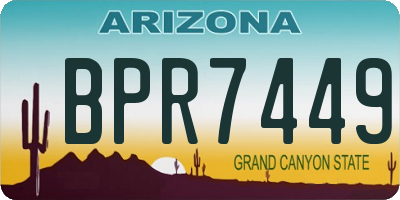AZ license plate BPR7449